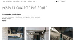 Desktop Screenshot of postwarconcretepostscript.com