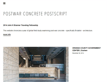 Tablet Screenshot of postwarconcretepostscript.com